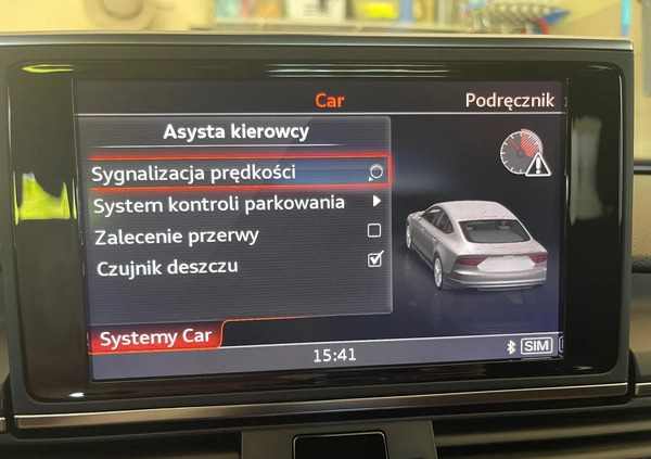 Audi A7 cena 123500 przebieg: 101891, rok produkcji 2017 z Dobre Miasto małe 497